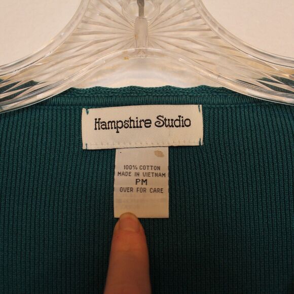Hampshire Studio Cardigan Button Down With Lace Trimming - Picture 4 of 8